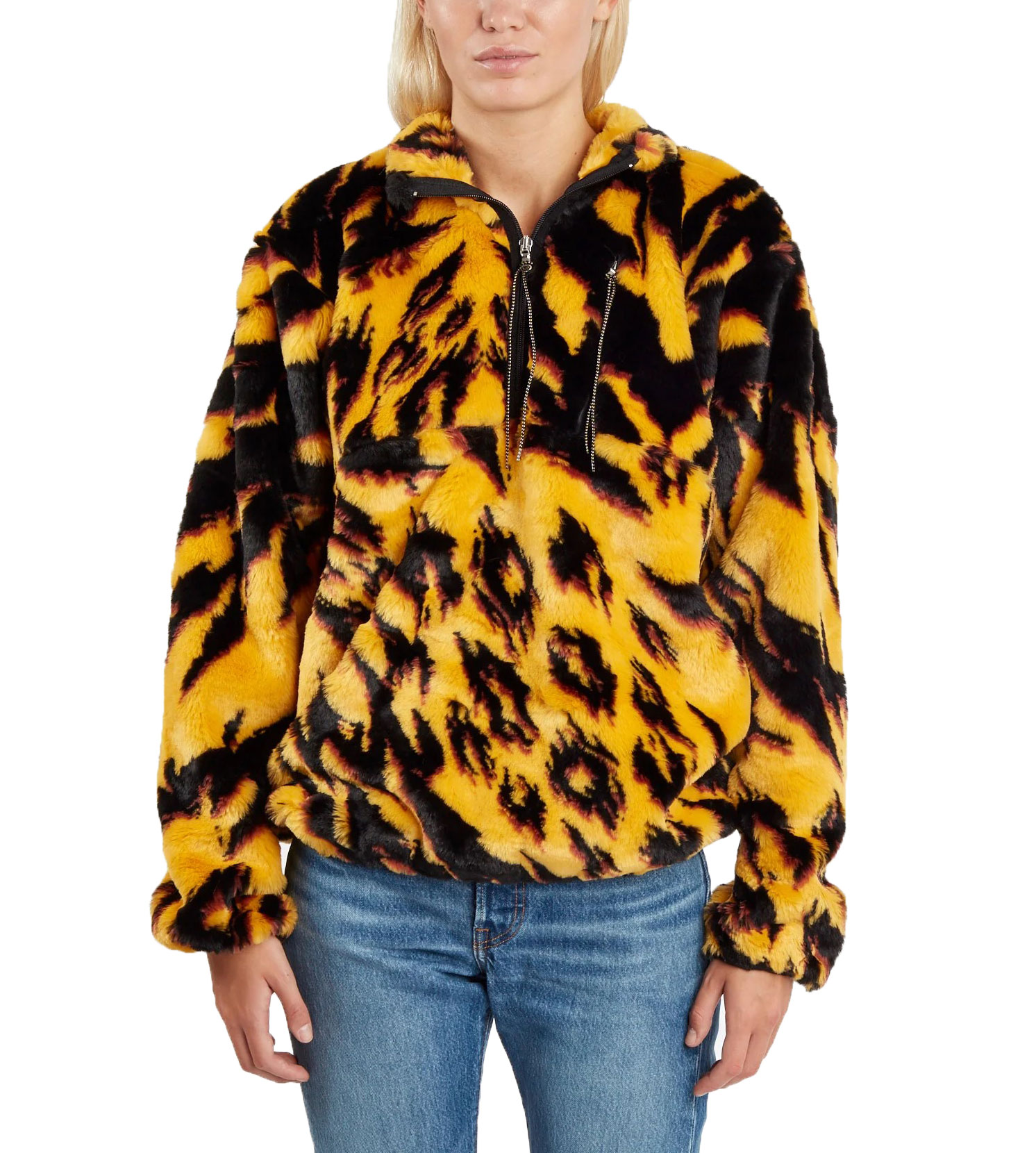 aries fur half zip jacket サイズXL aries fur half zip jacket サイズXL